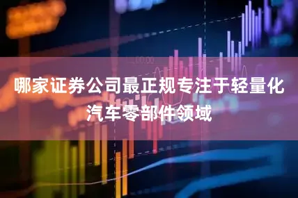 哪家证券公司最正规专注于轻量化汽车零部件领域