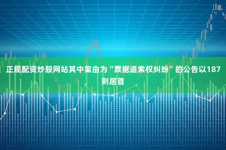 正规配资炒股网站其中案由为“票据追索权纠纷”的公告以187则居首